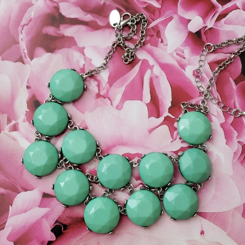 Teal Pattern Necklace
